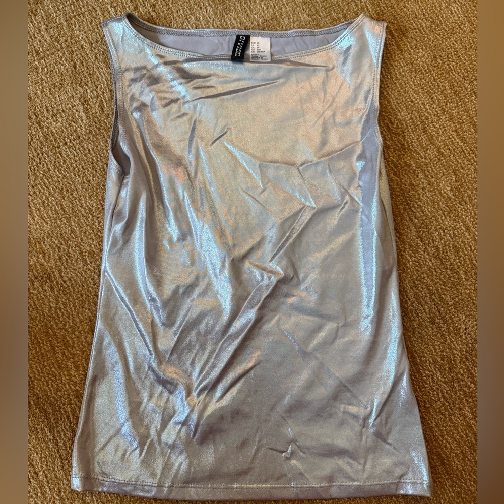H&M Metallic Silver Camisole